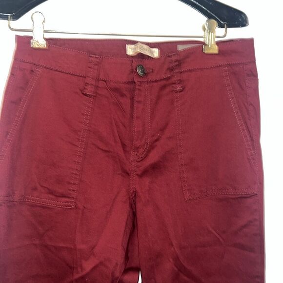 NINE WEST VINTAGE AMERICA Maroon Emma Aviator Pants-10 - Picture 2 of 8